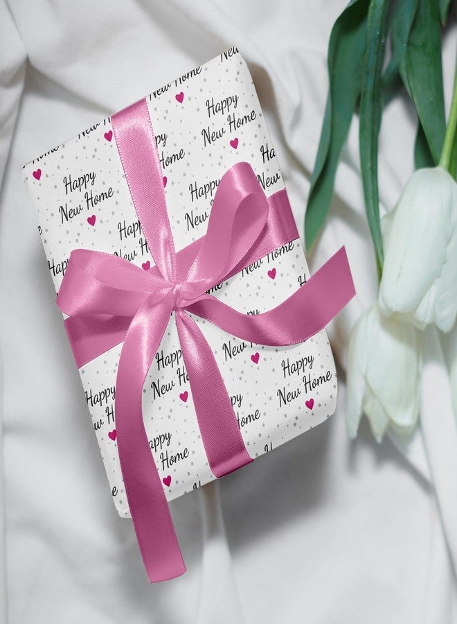 WRAPAHOLIC New Home Wrapping Paper Sheet - 6 Sheets Happy New Home with Pink Heart Design Folded Flat for Housewraming - 19.7 Inch x 27.5 Inch Per Sheet - Image 4